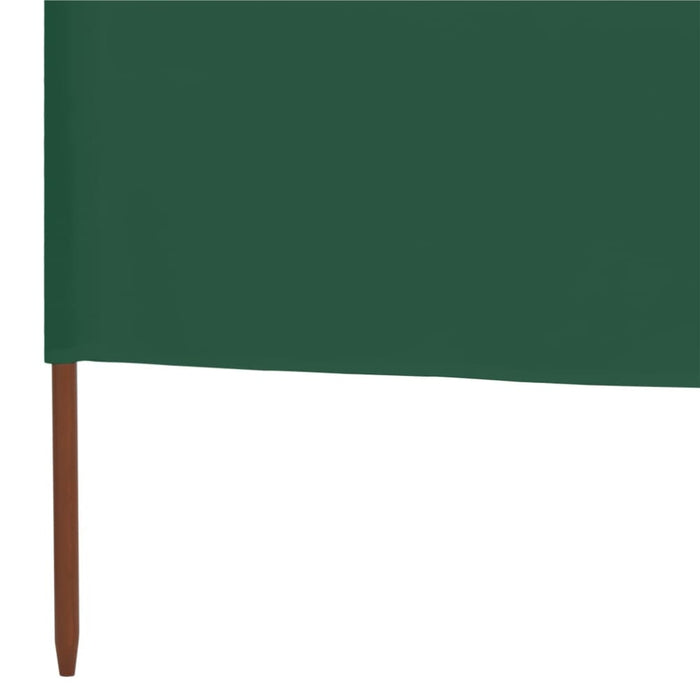 6-panel Wind Screen Fabric 800x160 Cm Green Aiono