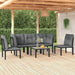 6 Piece Garden Lounge Set Black And Grey Poly Rattan Toniiti