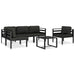 6 Piece Garden Lounge Set With Cushions Aluminium