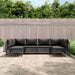 6 Piece Garden Lounge Set With Cushions Anthracite Steel