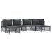 6 Piece Garden Lounge Set With Cushions Anthracite Steel