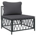 6 Piece Garden Lounge Set With Cushions Anthracite Steel