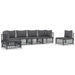 6 Piece Garden Lounge Set With Cushions Anthracite Steel