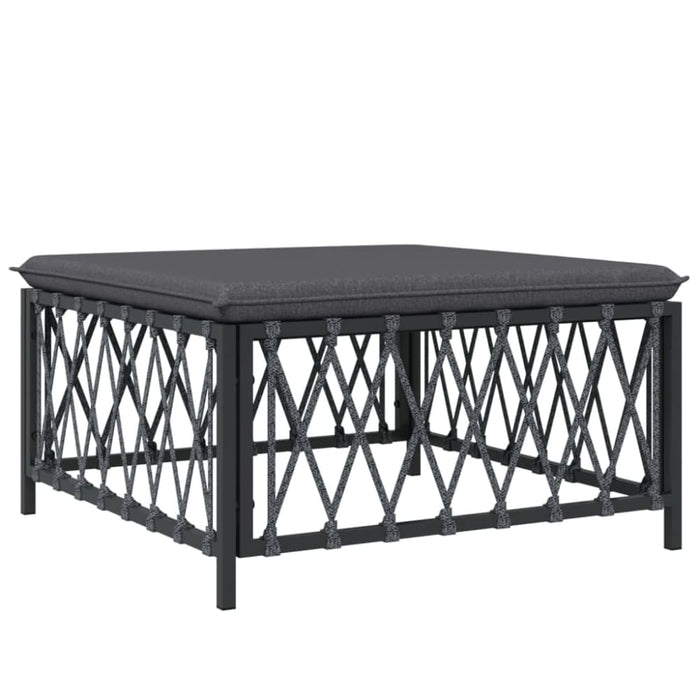 6 Piece Garden Lounge Set With Cushions Anthracite Steel