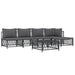 6 Piece Garden Lounge Set With Cushions Anthracite Steel