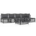 6 Piece Garden Lounge Set With Cushions Anthracite Steel