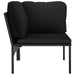 6 Piece Garden Lounge Set With Cushions Black Pvc Anpko