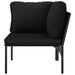 6 Piece Garden Lounge Set With Cushions Black Pvc Anpko