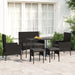 6 Piece Garden Lounge Set With Cushions Black Poly Rattan