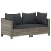 6 Piece Garden Lounge Set With Cushions Grey Poly Rattan