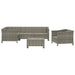 6 Piece Garden Lounge Set With Cushions Grey Poly Rattan