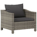 6 Piece Garden Lounge Set With Cushions Grey Poly Rattan