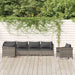 6 Piece Garden Lounge Set With Cushions Grey Poly Rattan