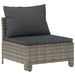 6 Piece Garden Lounge Set With Cushions Grey Poly Rattan