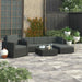 6 Piece Garden Lounge Set With Cushions Poly Rattan Black