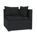 6 Piece Garden Lounge Set With Cushions Poly Rattan Black