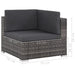 6 Piece Garden Lounge Set With Cushions Poly Rattan Grey