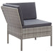 6 Piece Garden Lounge Set With Cushions Poly Rattan Grey