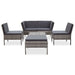 6 Piece Garden Lounge Set With Cushions Poly Rattan Grey