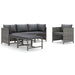 6 Piece Garden Lounge Set With Cushions Poly Rattan Grey