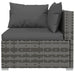 6 Piece Garden Lounge Set With Cushions Poly Rattan Grey