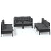 6 Piece Garden Lounge Set With Cushions Solid Pinewood