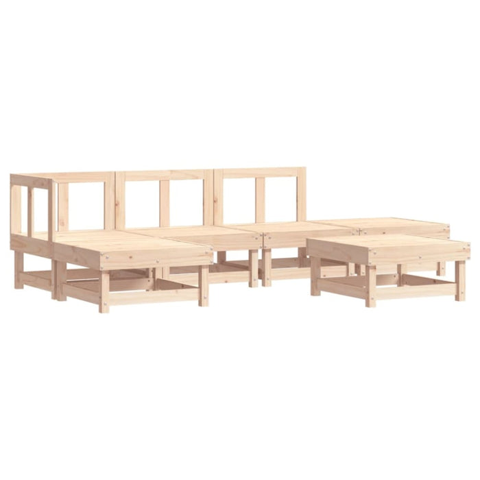 6 Piece Garden Lounge Set With Cushions Solid Wood Tonpnkx