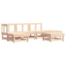 6 Piece Garden Lounge Set With Cushions Solid Wood Tonpnkx