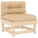 6 Piece Garden Lounge Set With Cushions Solid Wood Tonpnkx