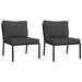 6 Piece Garden Lounge Set With Grey Cushions Steel Tonikpo