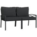 6 Piece Garden Lounge Set With Grey Cushions Steel Tonikpo