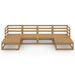 6 Piece Garden Lounge Set Solid Pinewood Tbilbli