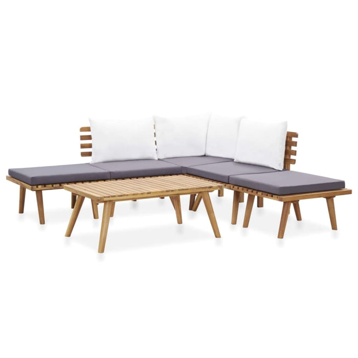 6 Piece Garden Lounge Set Solid Wood Acacia Tbkxbpb