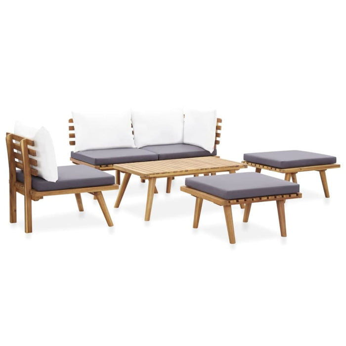 6 Piece Garden Lounge Set Solid Wood Acacia Tbkxbpb