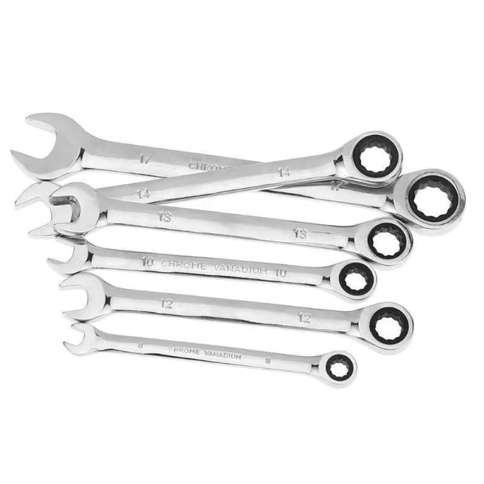 6 Piece Ratchet Set Movable Fixed Head