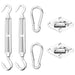 6 Piece Sunshade Sail Mounting Kit Stainless Steel Tobxpb