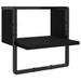 6 Piece Wall Shelf Set With Bars Black Engineered Wood