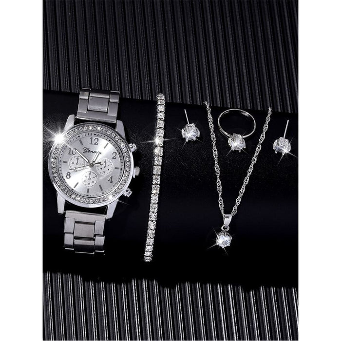 6 Pieces Of Fashionable And Versatile Diamond Inlaid