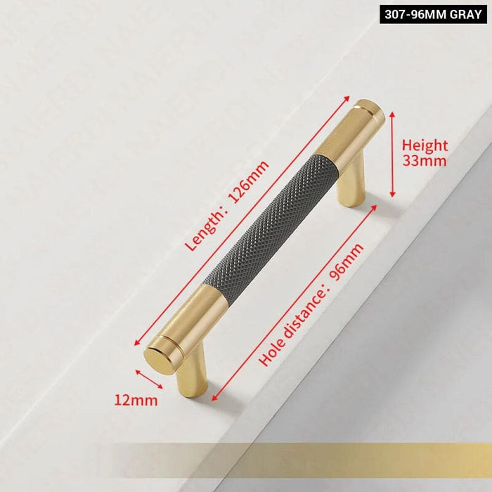 600mm Gray Gold Aluminum Cabinet Handle For Kitchen Wardrobe