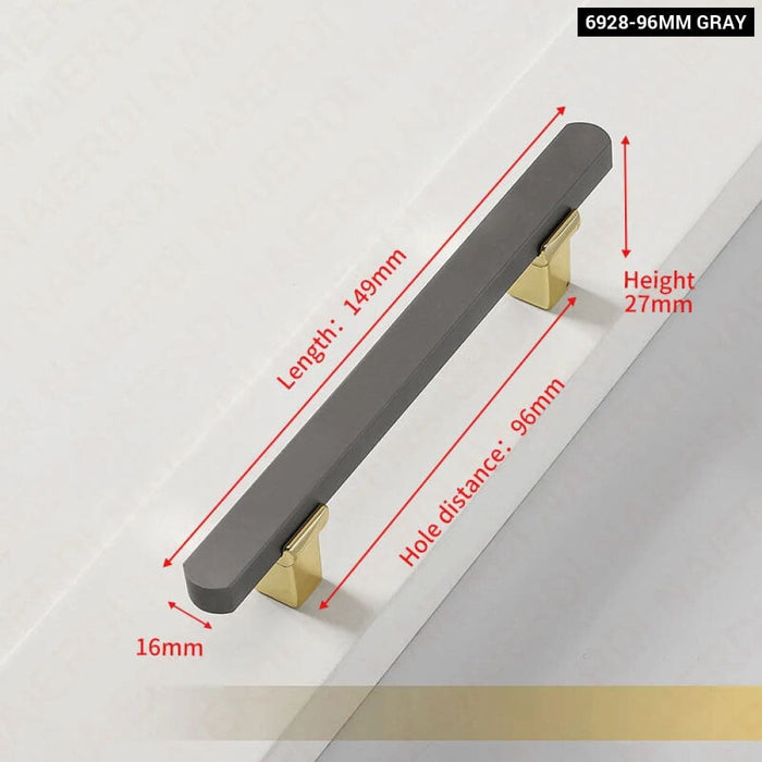 600mm Gray Gold Aluminum Cabinet Handle For Kitchen Wardrobe