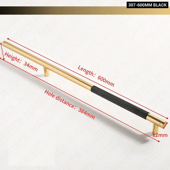 600mm Gray Gold Aluminum Cabinet Handle For Kitchen Wardrobe