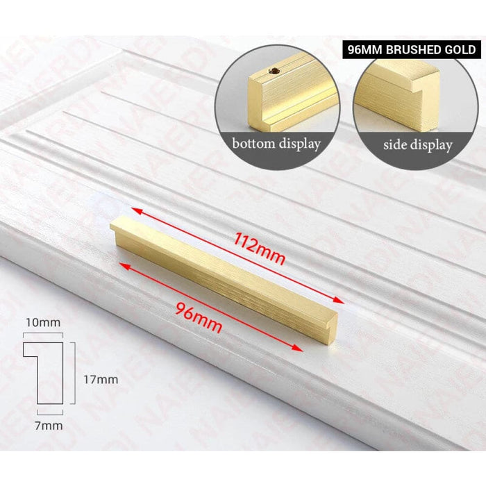 600mm t Bar Gold Cabinet Handles For Kitchen Cupboards