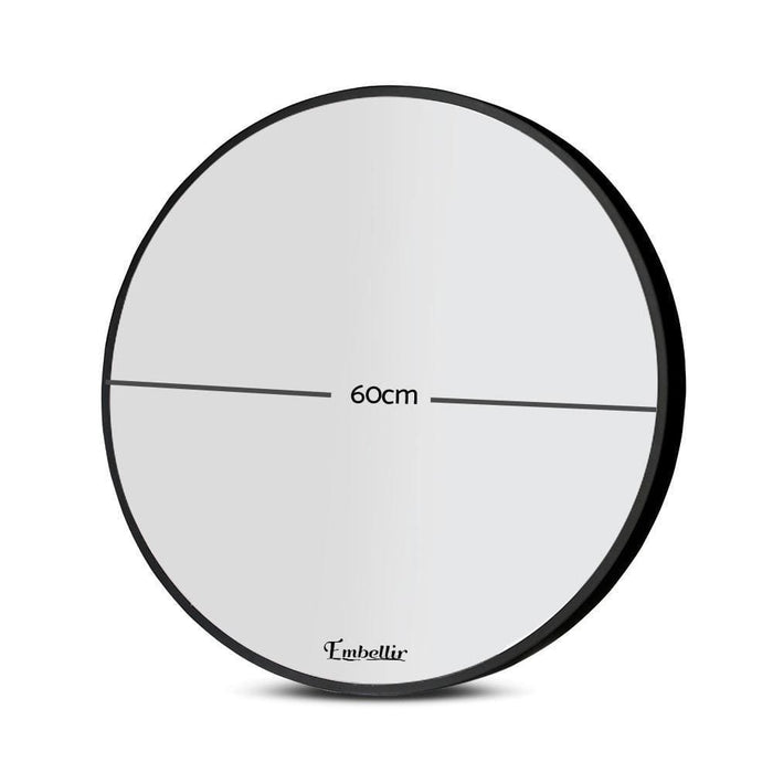 60cm Frameless Round Wall Mirror