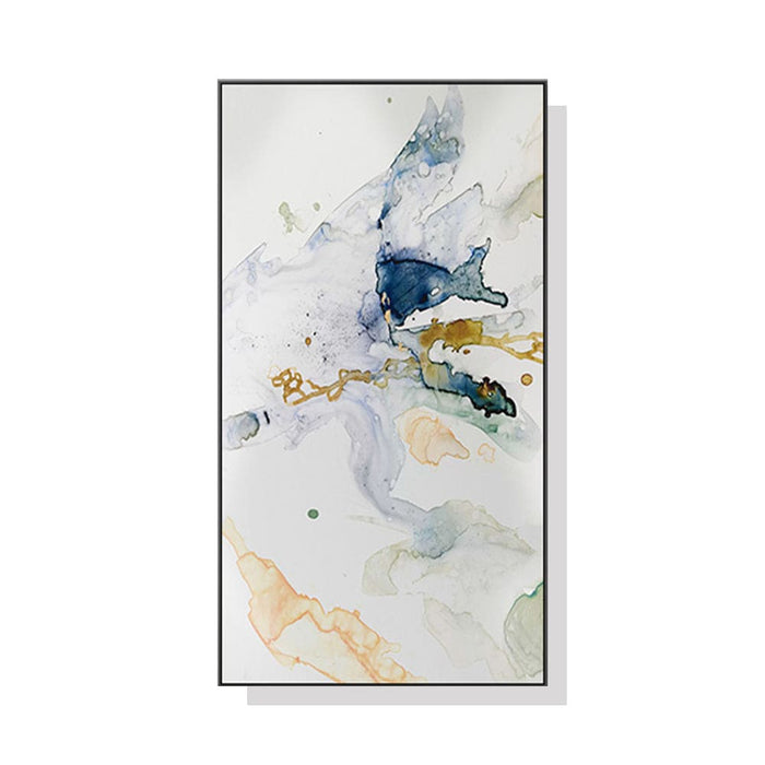 60cmx120cm Abstract Watercolour Style Black Frame Canvas