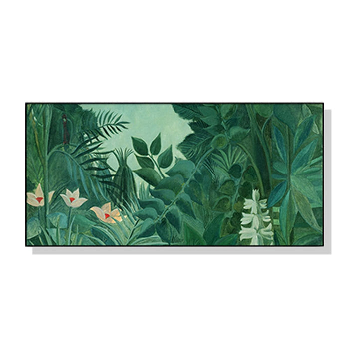 60cmx120cm The Equatorial Jungle Green Forest By Henri