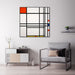 60cmx60cm Abstract Art By Piet Mondrian Black Frame Canvas