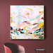 60cmx60cm Abstract Pink Mountain Hand Painted Style Gold