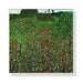 60cmx60cm Field Of Poppies By Gustav Klimt White Frame