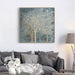 60cmx60cm Forest In The Twilight Trees Gold Frame Canvas