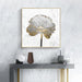 60cmx60cm Gold And White Blossom On 2 Sets Frame Canvas